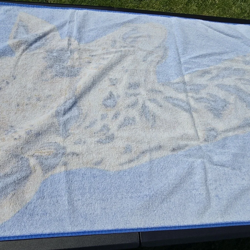 Vintage 80s TerriMondo Retro Giraffe Beach Towel 56x28 100% Cotton Israel